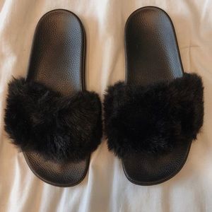 Tully’s Fuzzy Slide-On Shoes